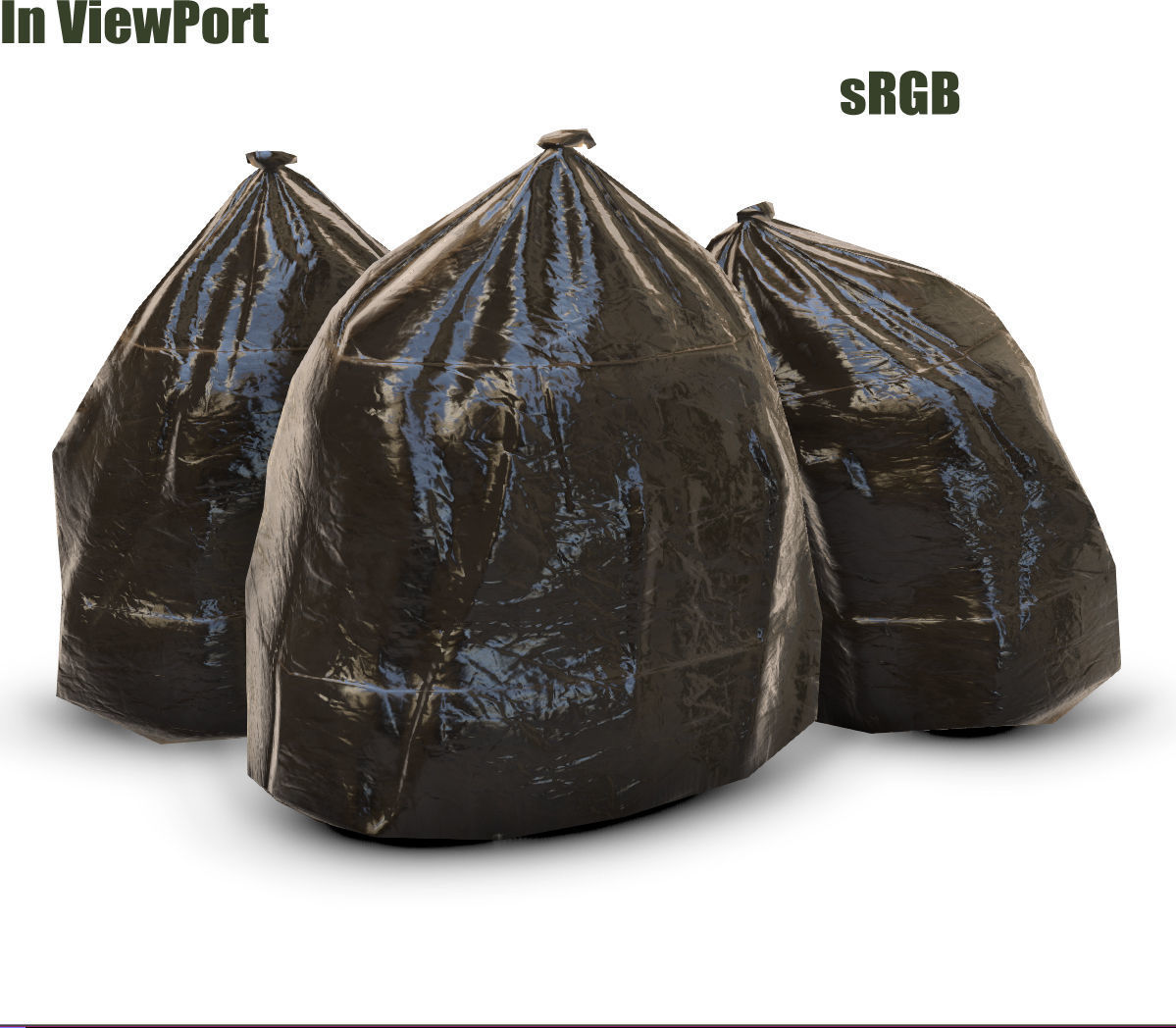 garbage bag - PBR - Game Ready Low-poly 3D model_1