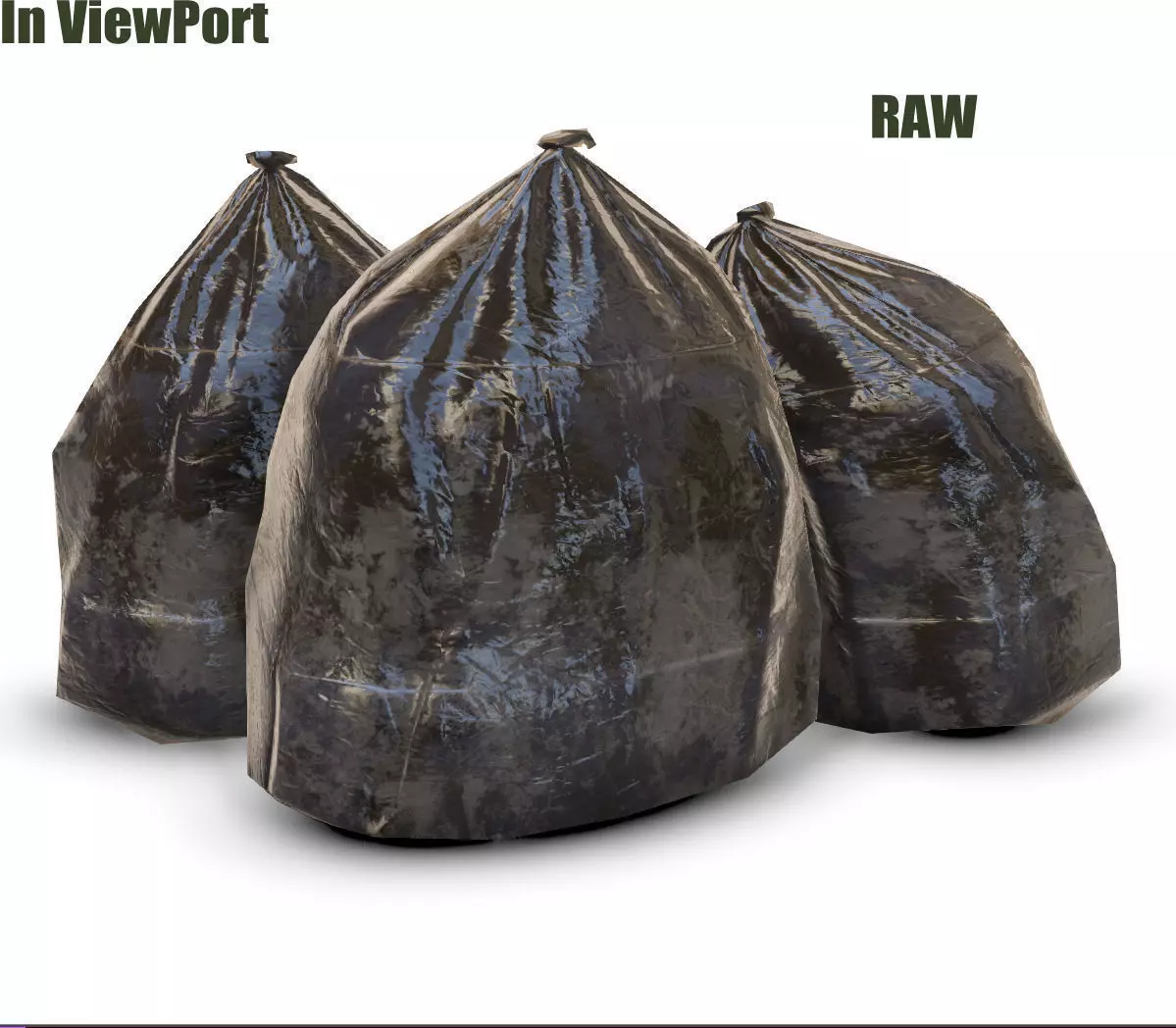 garbage bag - PBR - Game Ready Low-poly 3D model_0