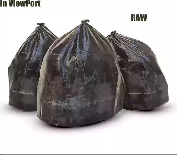 garbage bag - PBR - Game Ready Low-poly 3D model
