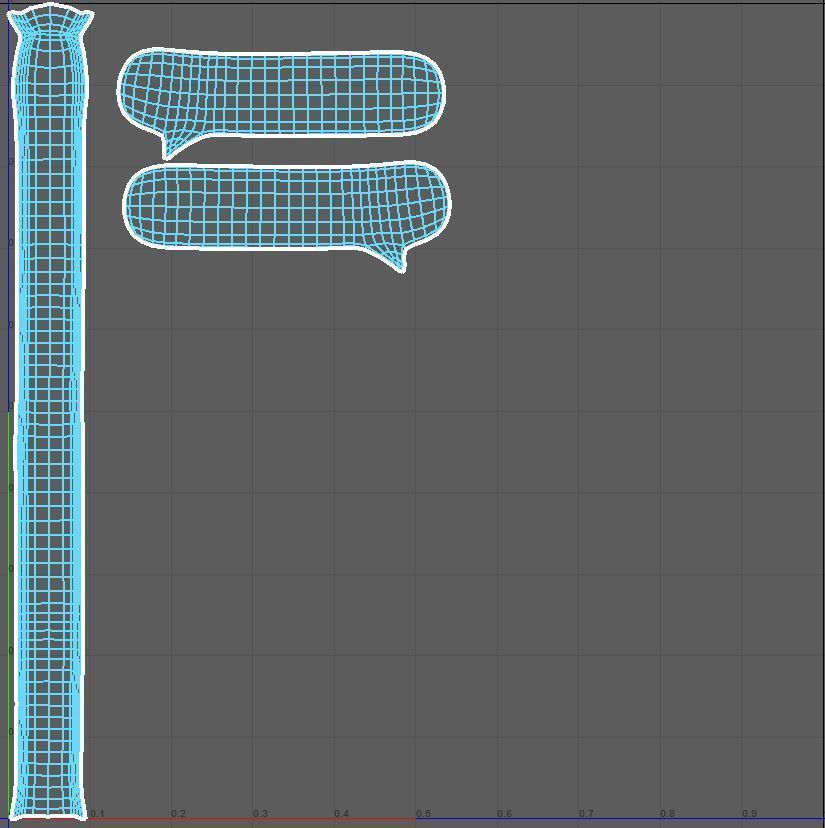 Speech Bubble long 3D model_3