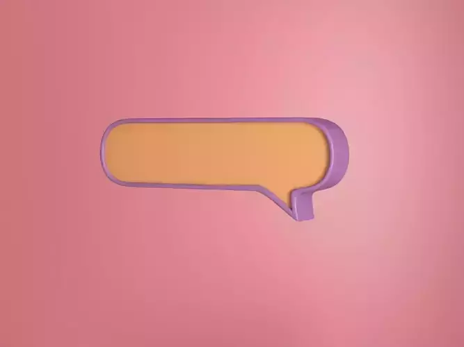 Speech Bubble long 3D model