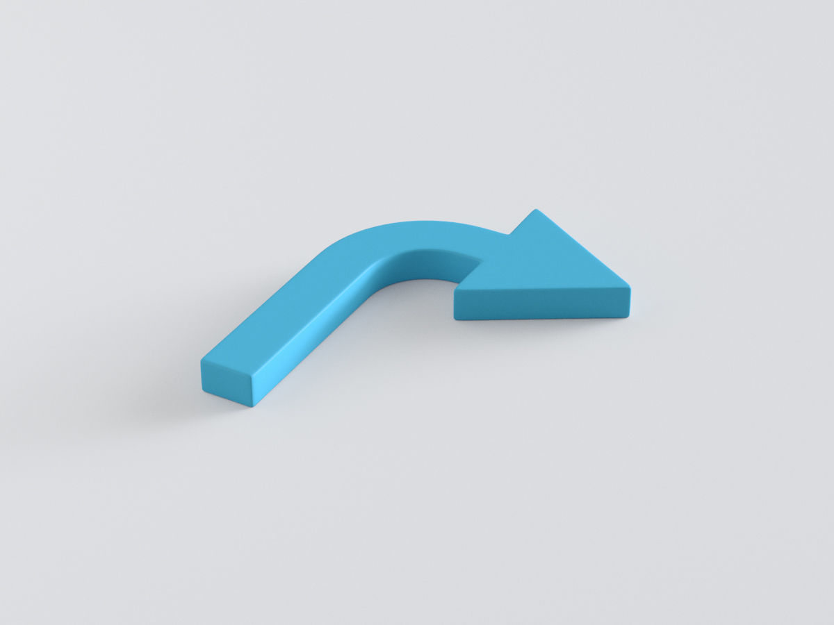 Arrow Standard Right 3D model_1