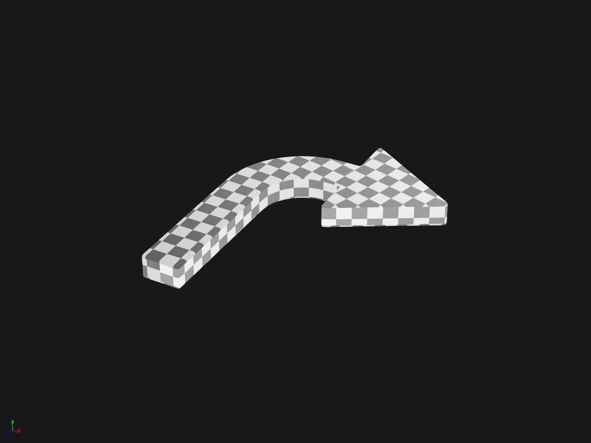 Arrow Standard Right 3D model_3