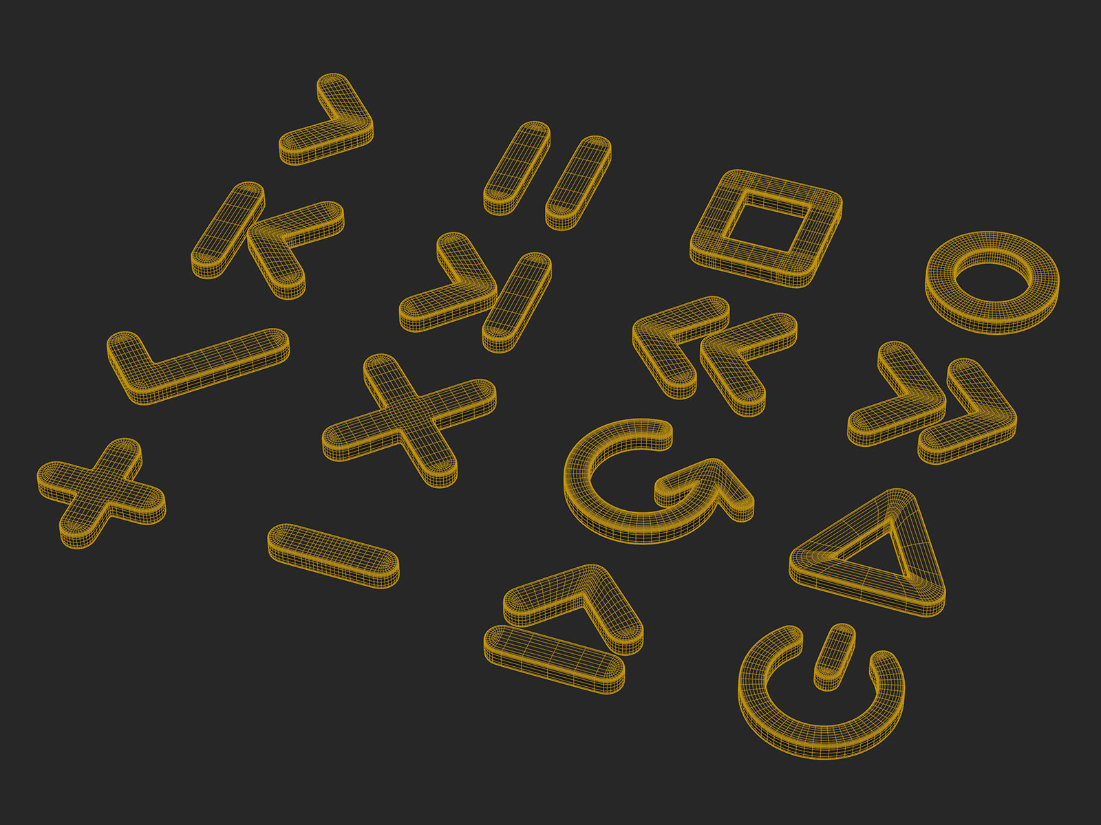 Icon Set Media Player  3D model_4