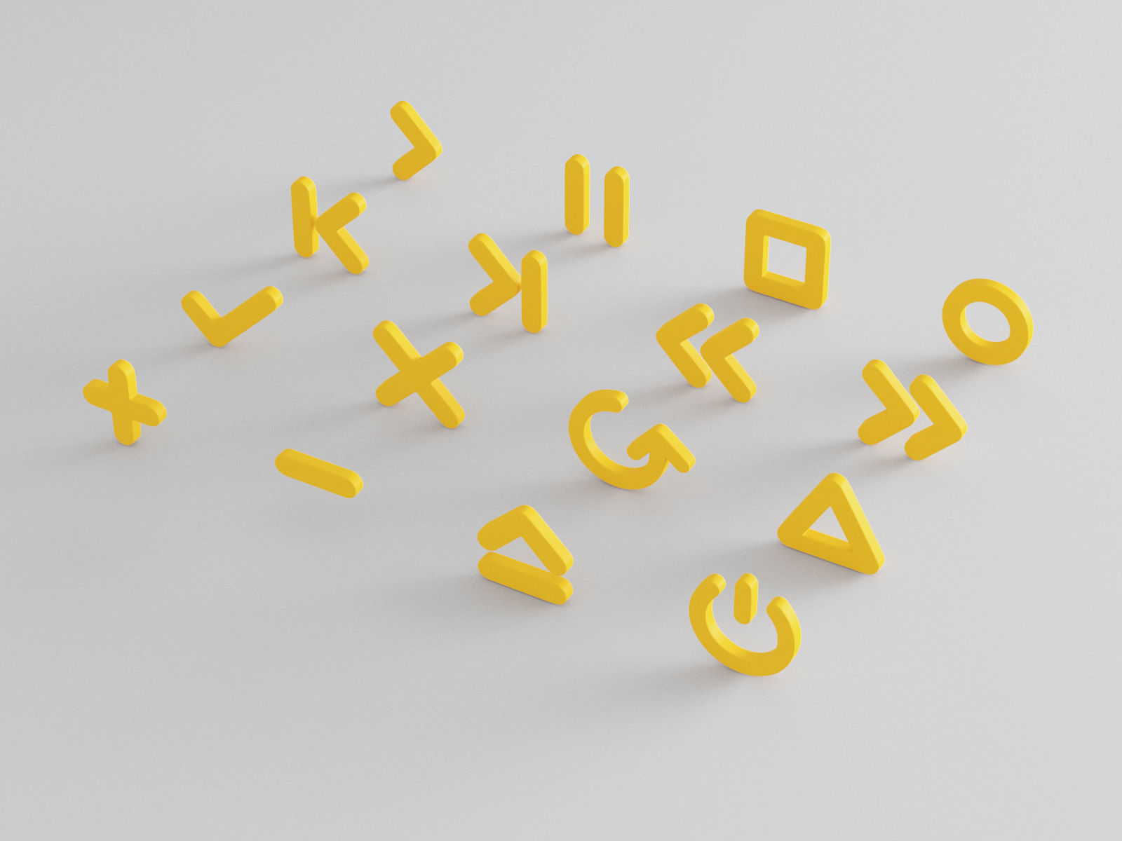 Icon Set Media Player  3D model_2