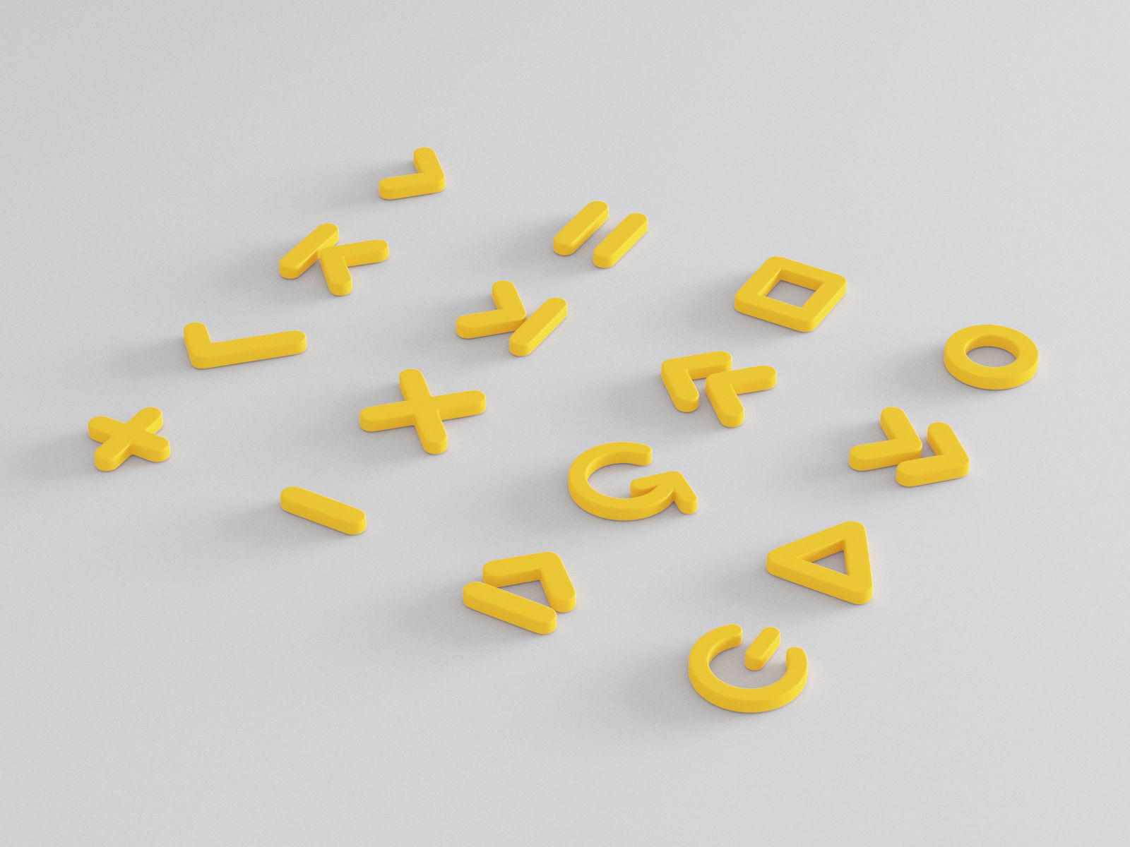 Icon Set Media Player  3D model_1