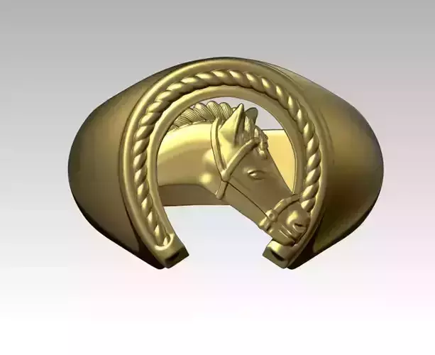 Horse Shoe Ring 3D print model