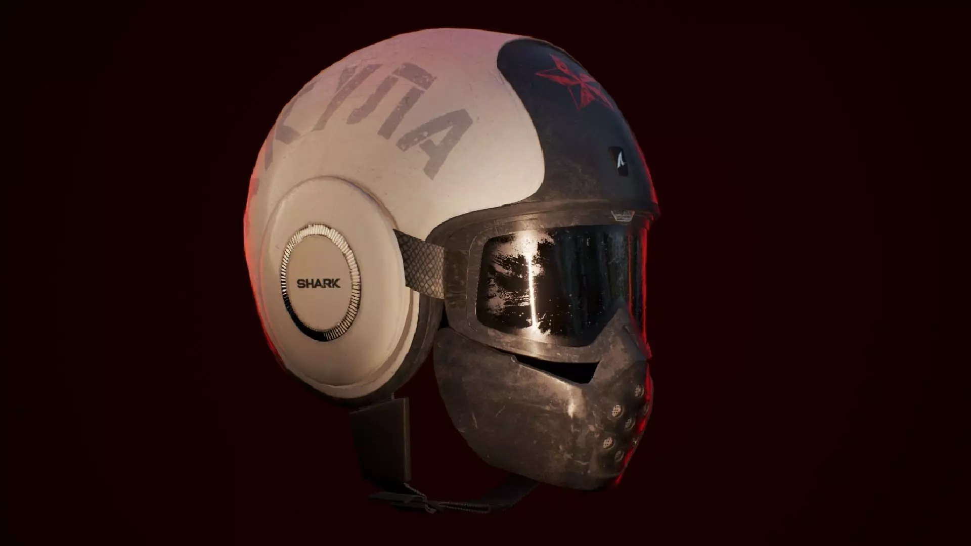 Shark Raw Soyouz Helmet Low-poly 3D model