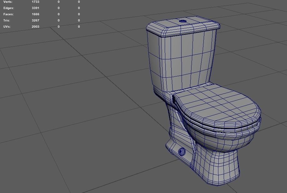Closed Toilet Game Ready Low-poly 3D model_6