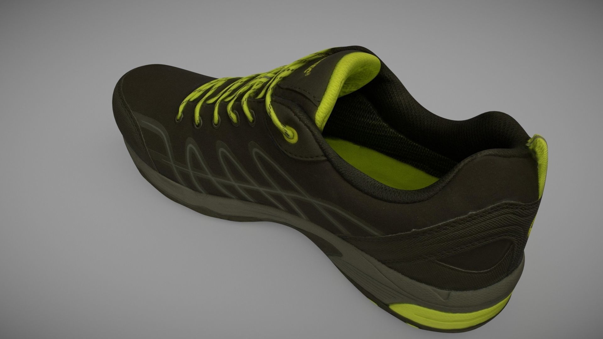 Sneaker 3D model running shoe Low-poly 3D model_3