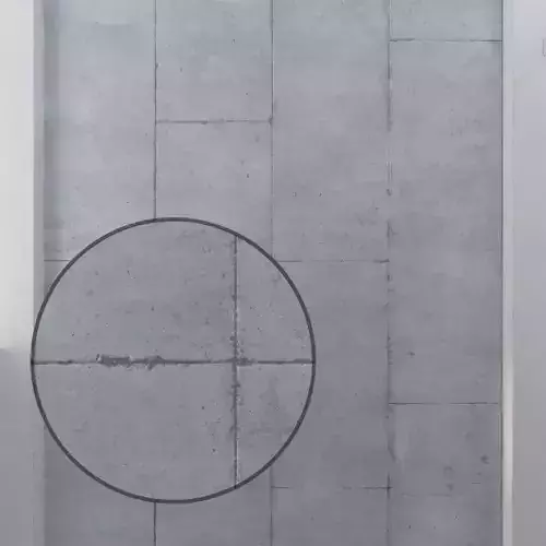 The ceiling is concrete with seams Texture