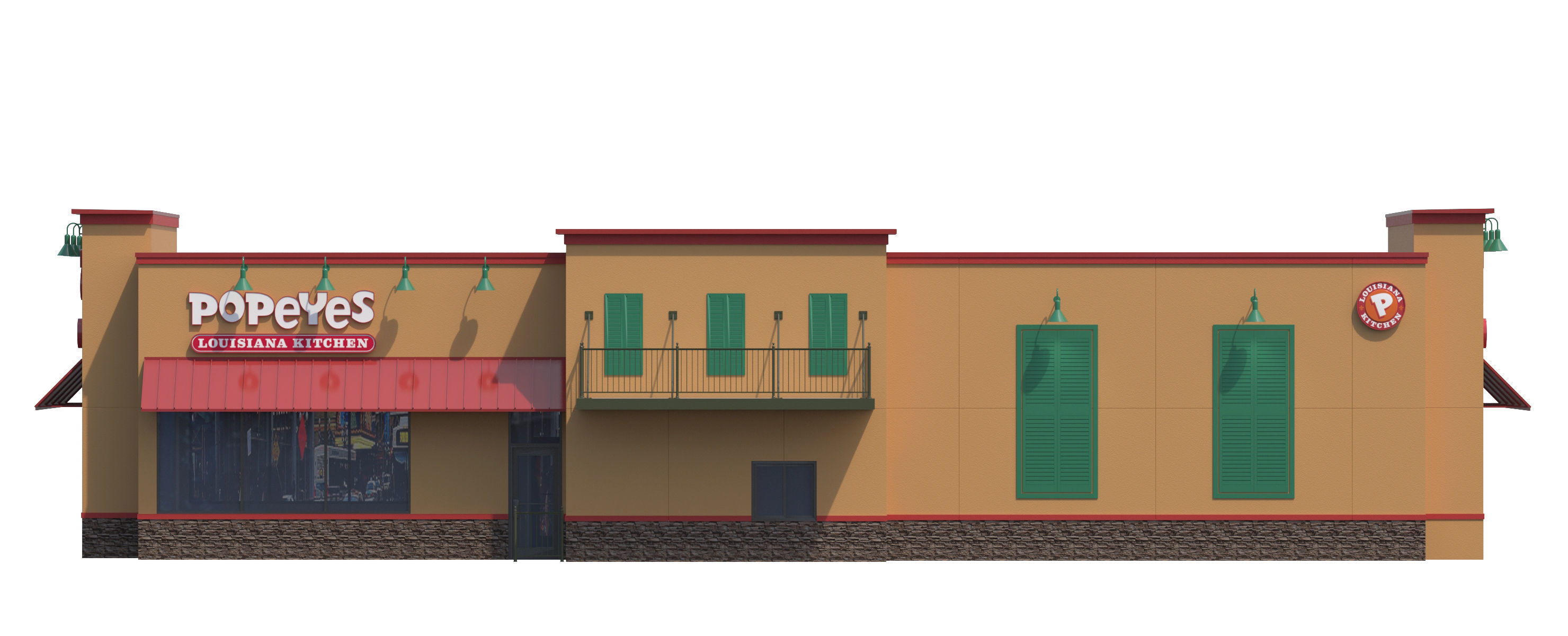 Retail-026 Popeyes 3D model_8