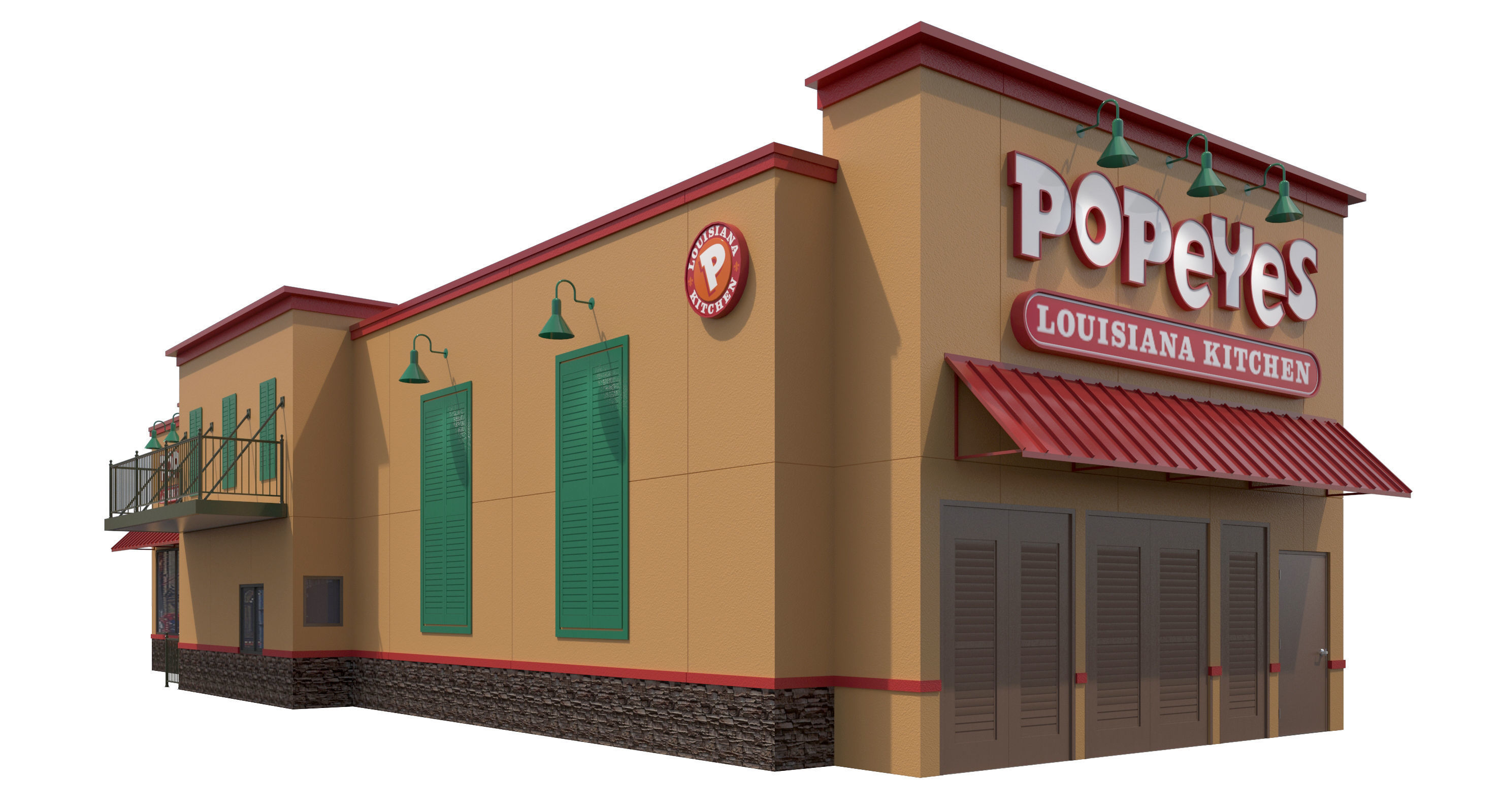 Retail-026 Popeyes 3D model_3