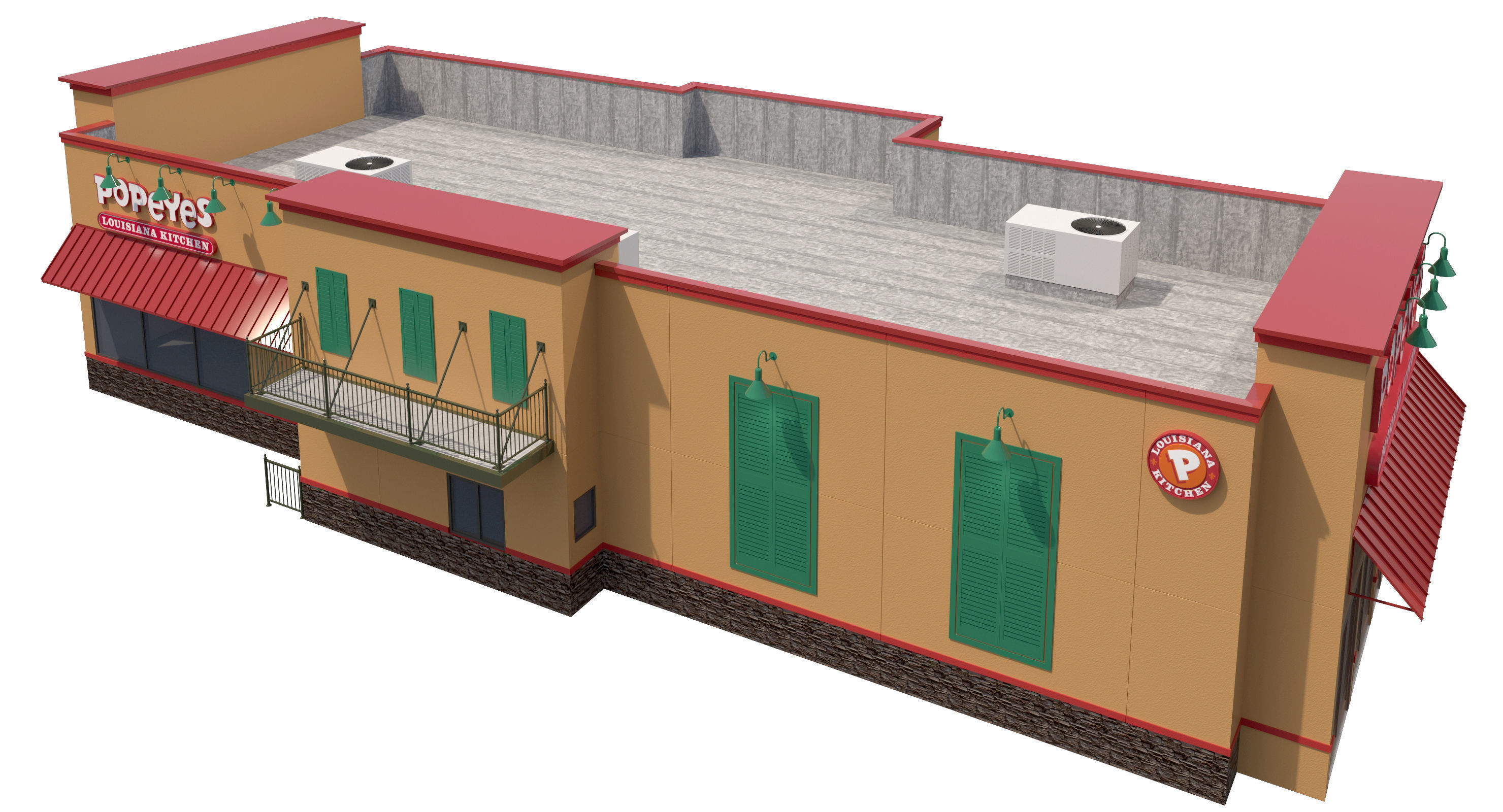Retail-026 Popeyes 3D model_7