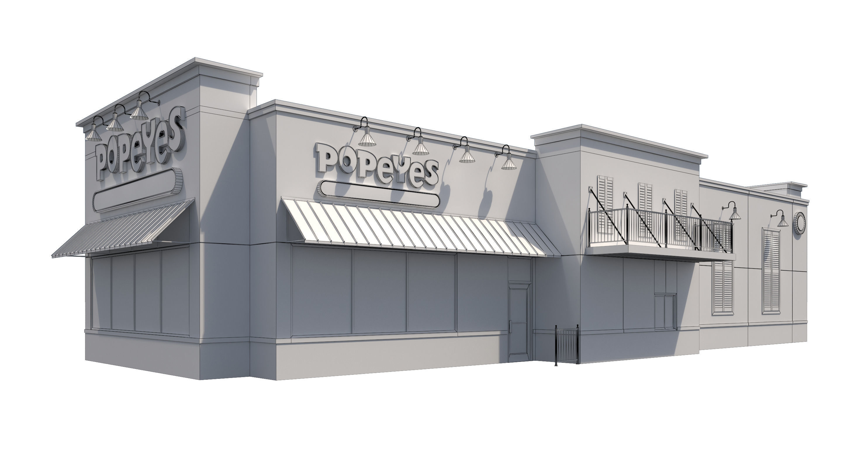 Retail-026 Popeyes 3D model_13