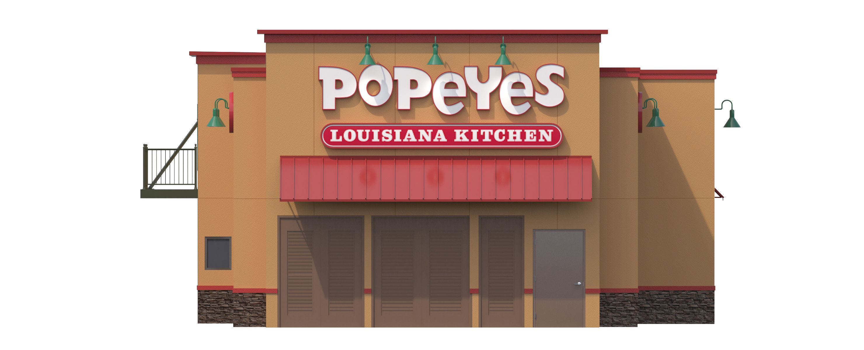 Retail-026 Popeyes 3D model_9