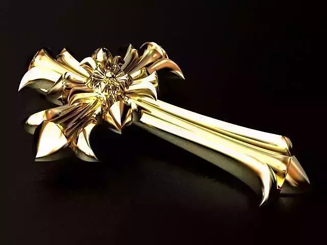 Lily Cross Sign Pendant 3D print model