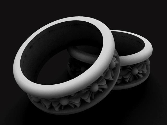 Lily Cross Sign Ring 3D print model_3