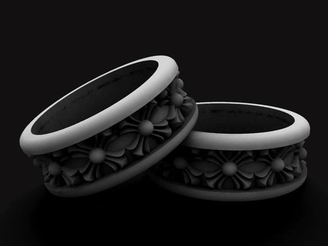 Lily Cross Sign Ring 3D print model_2