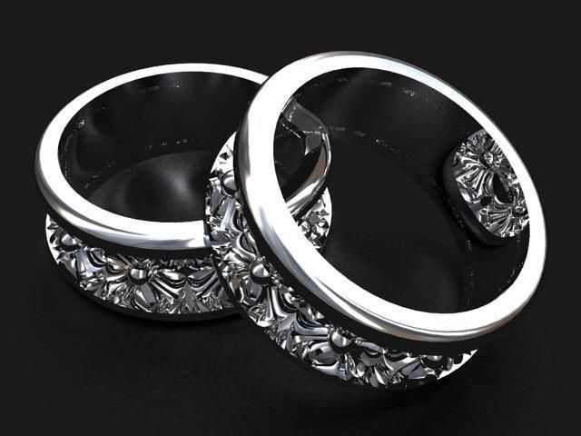 Lily Cross Sign Ring 3D print model_6