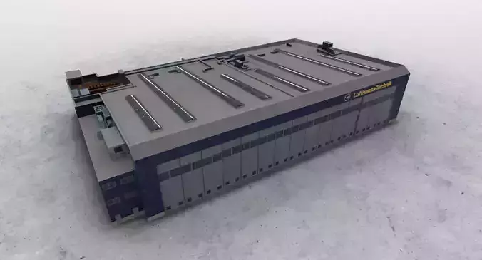 LBSF Hangar 3 Low-poly 3D model
