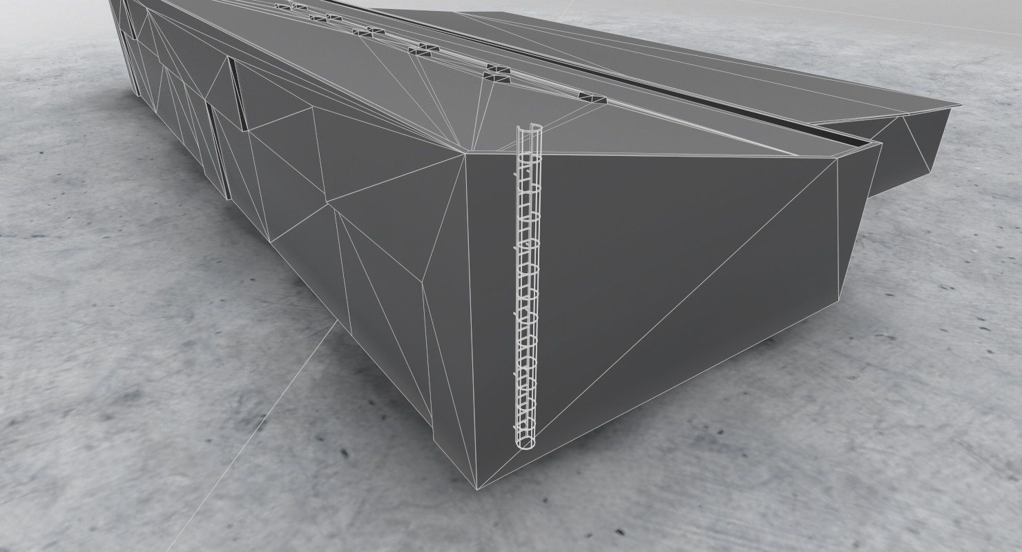 LBSF Hangar 5 Low-poly 3D model_9