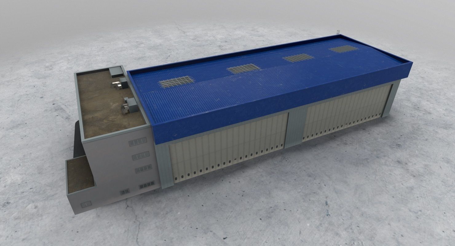 LBSF Hangar 6 Low-poly 3D model_1