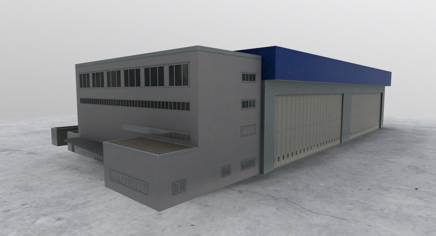 LBSF Hangar 6 Low-poly 3D model_2