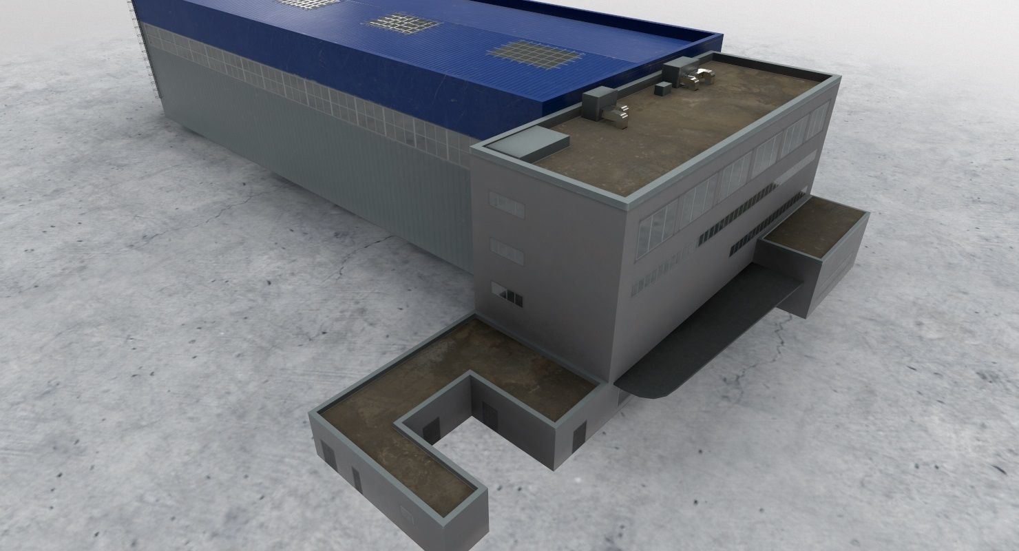 LBSF Hangar 6 Low-poly 3D model_5