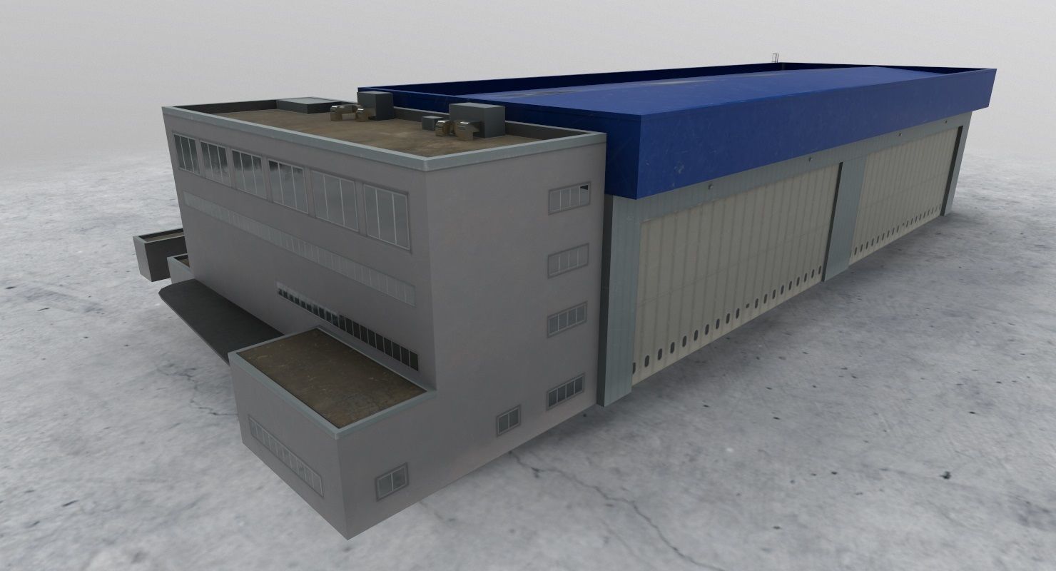 LBSF Hangar 6 Low-poly 3D model_3