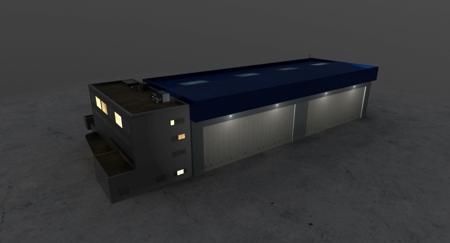 LBSF Hangar 6 Low-poly 3D model_6