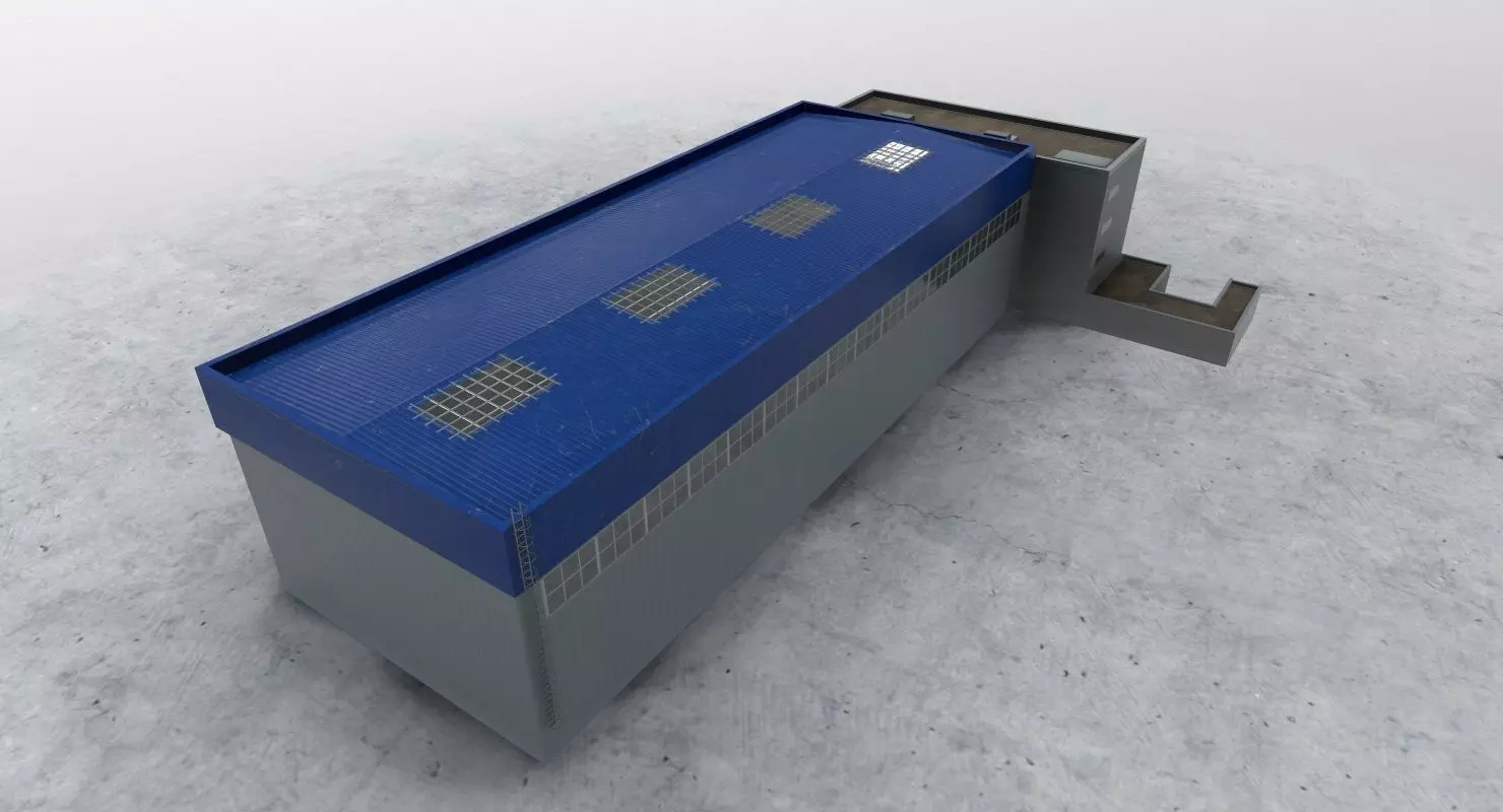 LBSF Hangar 6 Low-poly 3D model_0