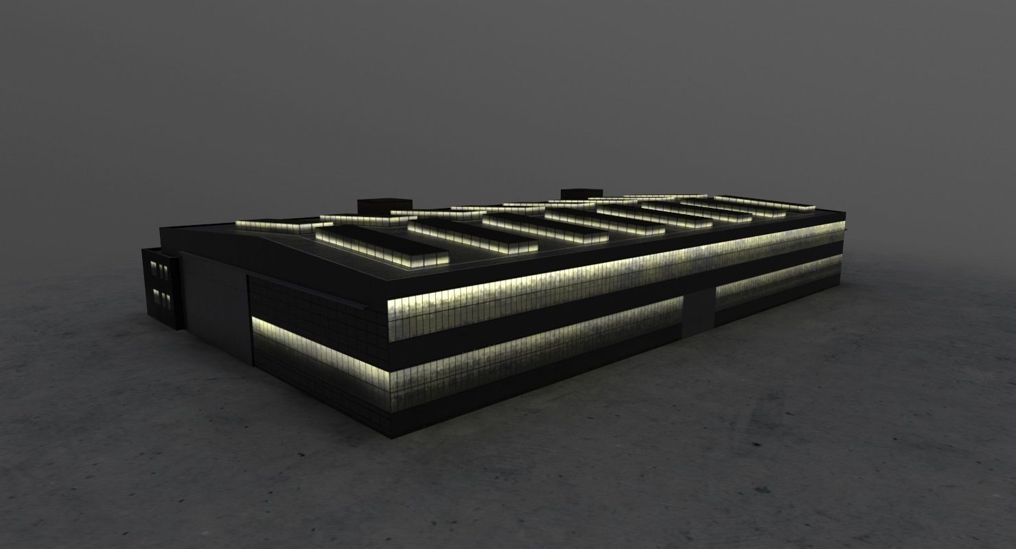 LBSF Hangar 7 Low-poly 3D model_6