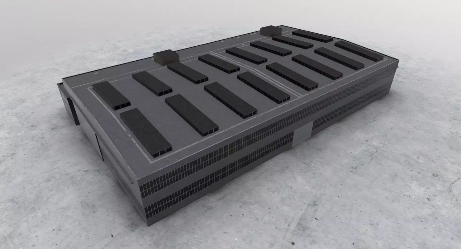 LBSF Hangar 7 Low-poly 3D model_0