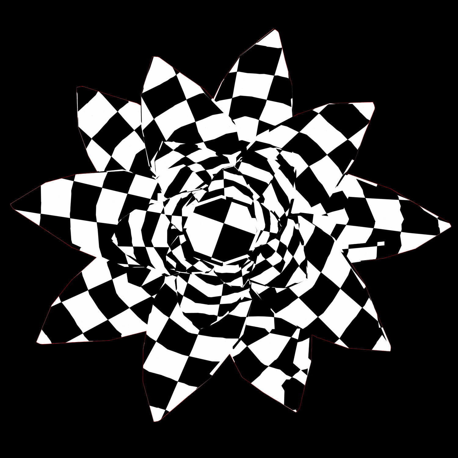 Abstract Lotus Crystal Low-poly 3D model_5