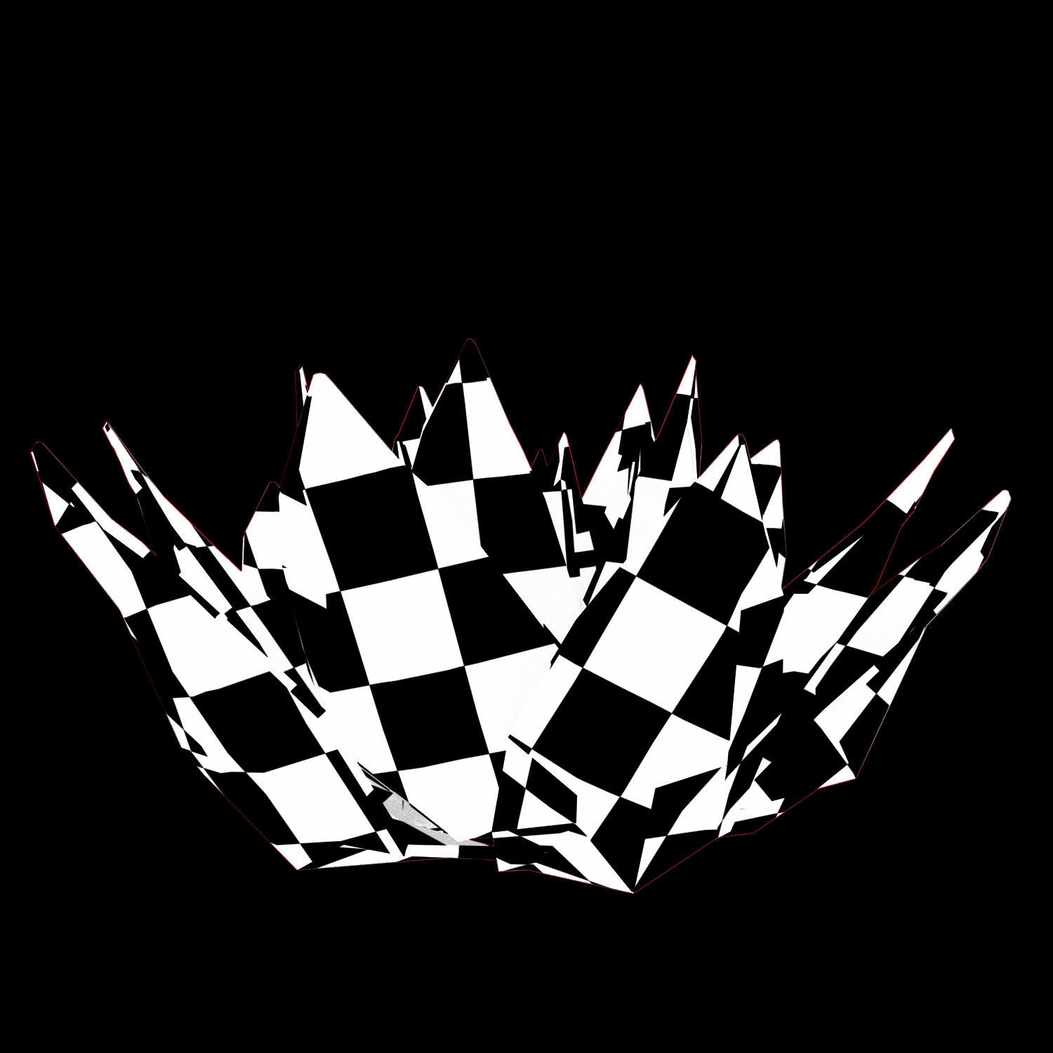 Abstract Lotus Crystal Low-poly 3D model_4