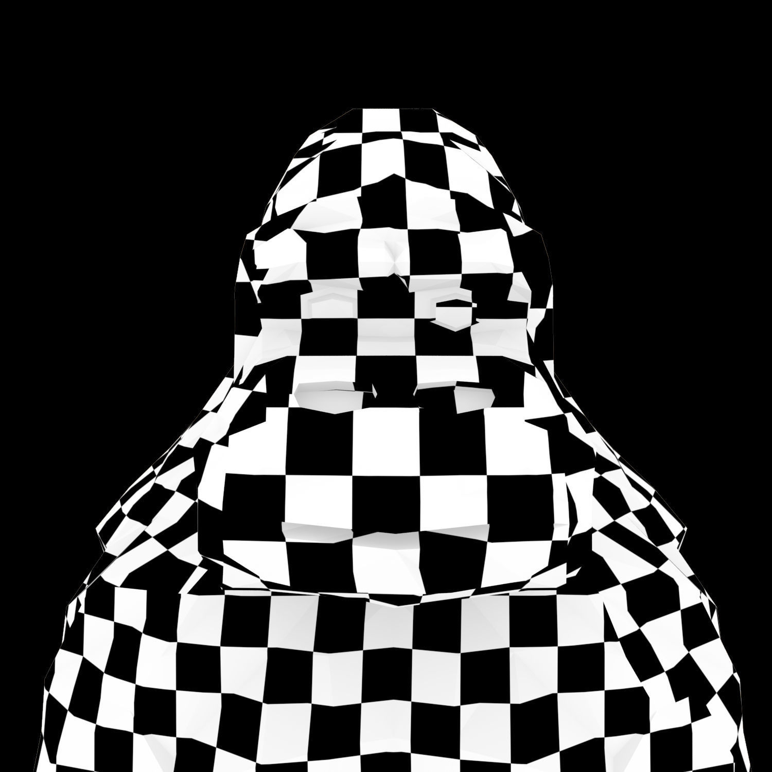 Abstract Poly-style Gorilla Figure Low-poly 3D model_5