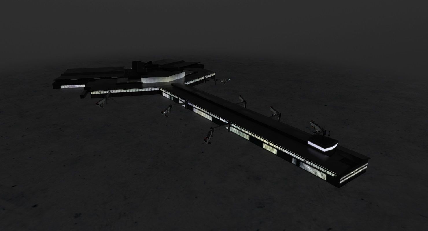 LBSF Terminal 2 Low-poly 3D model_10