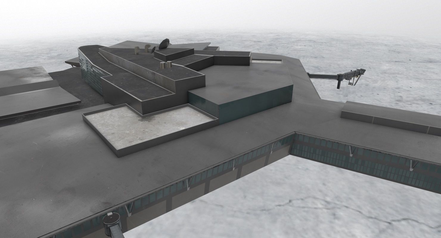LBSF Terminal 2 Low-poly 3D model_3