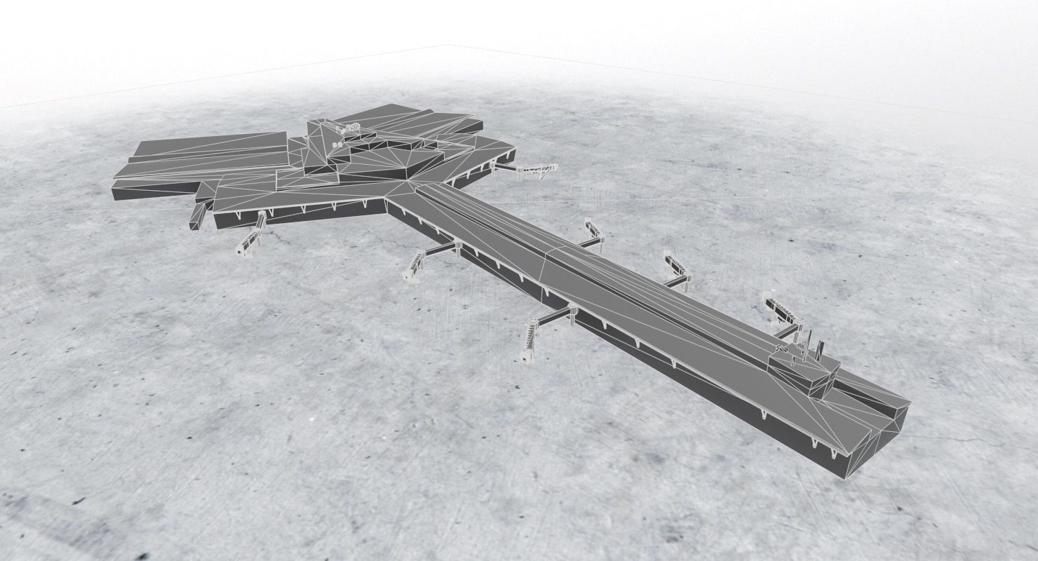 LBSF Terminal 2 Low-poly 3D model_15