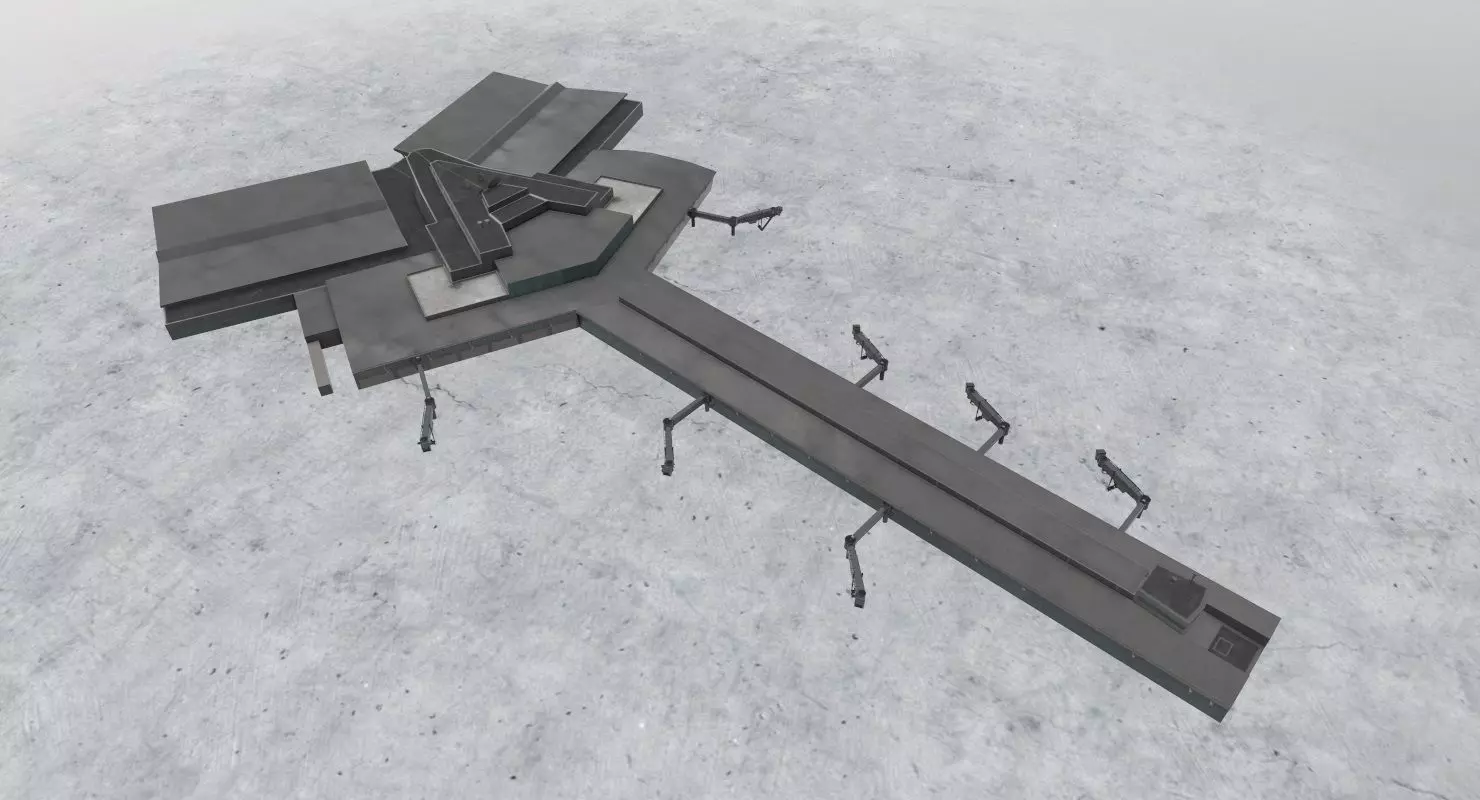 LBSF Terminal 2 Low-poly 3D model_0