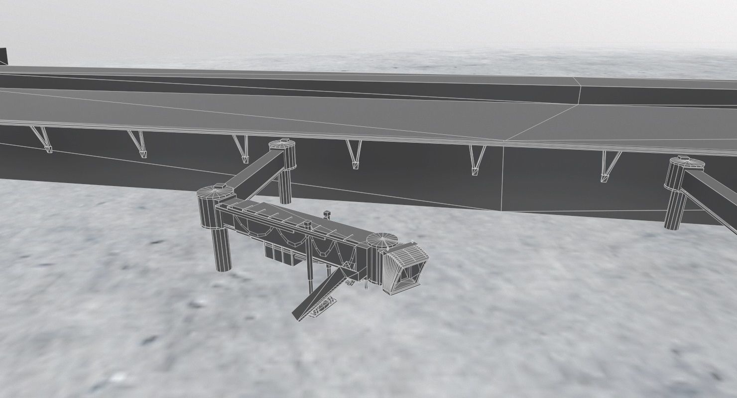 LBSF Terminal 2 Low-poly 3D model_11