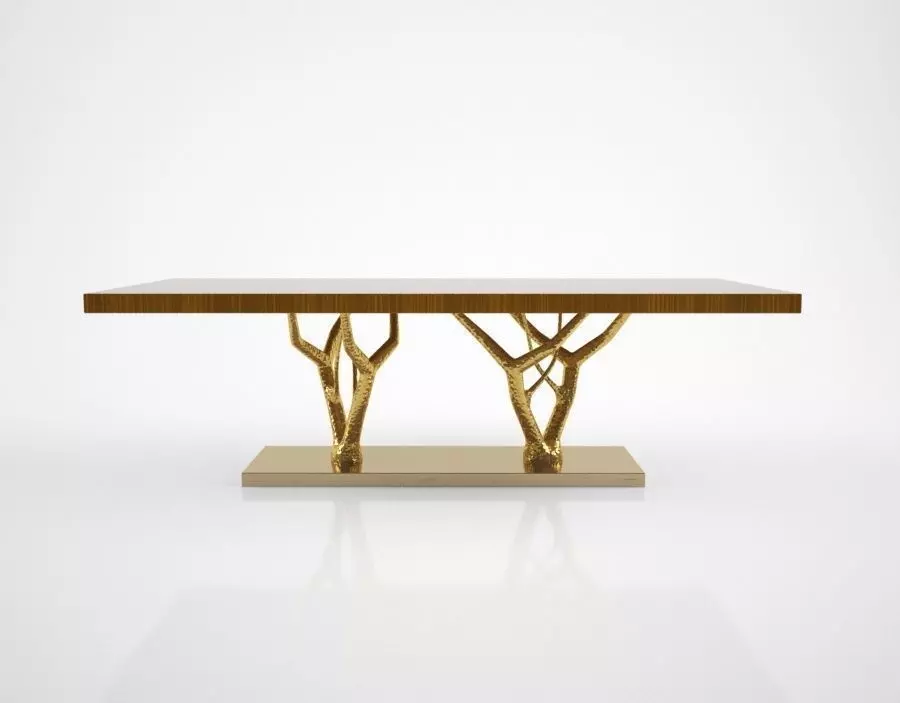 Ginger and Jagger Primitive dining table 3D model_0