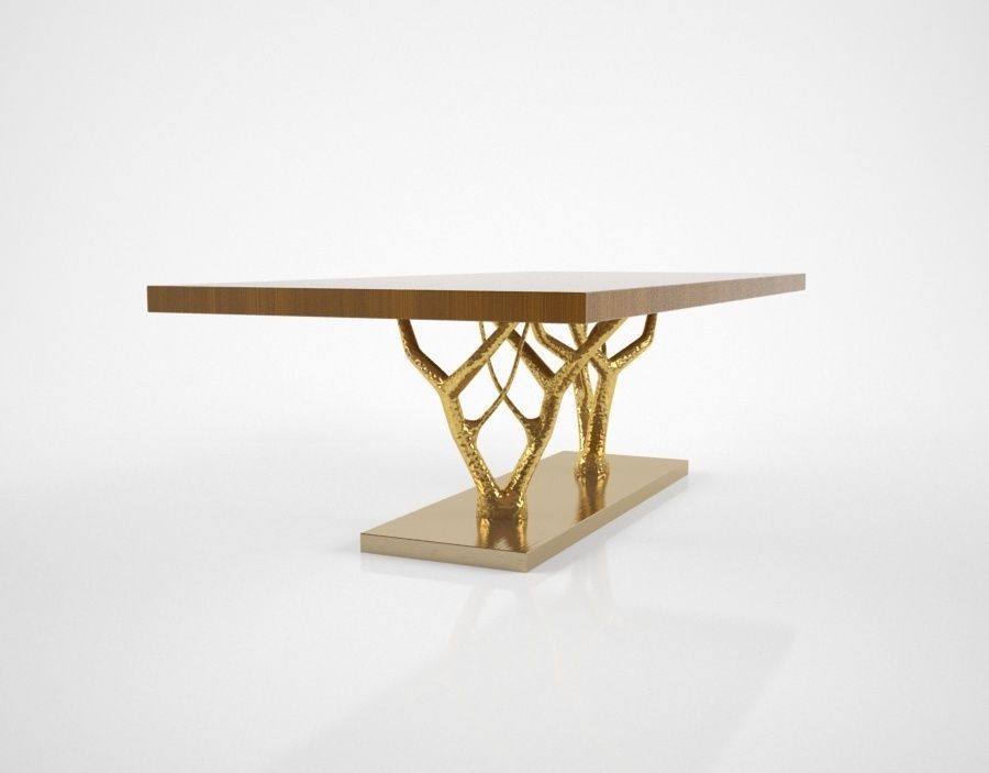 Ginger and Jagger Primitive dining table 3D model_3