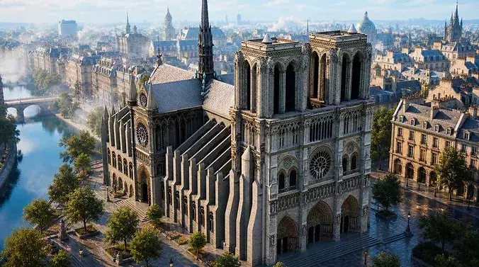 Notre Dame de Paris Game Ready