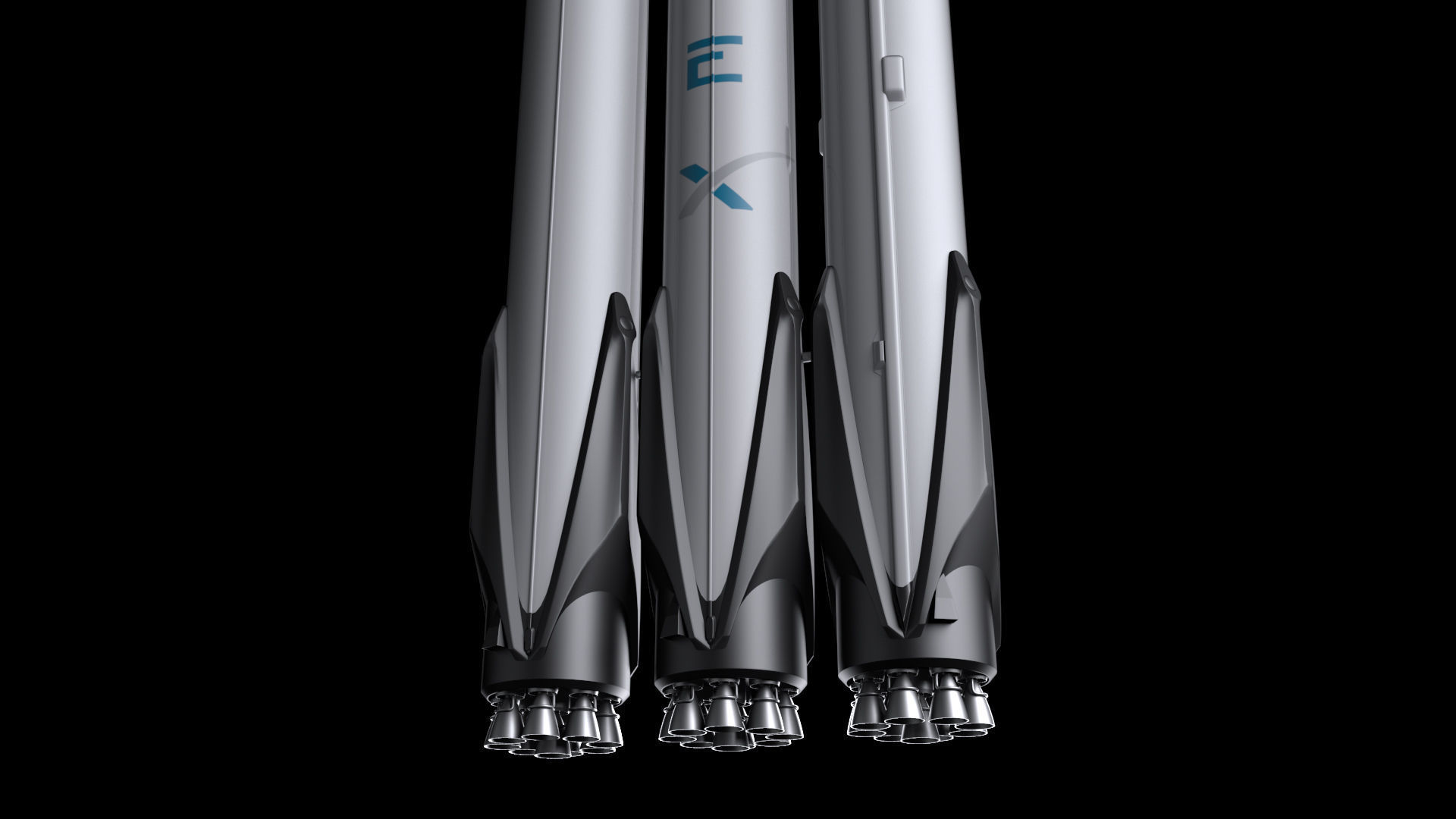 Falcon Heavy Fully Reusable 3D model_4