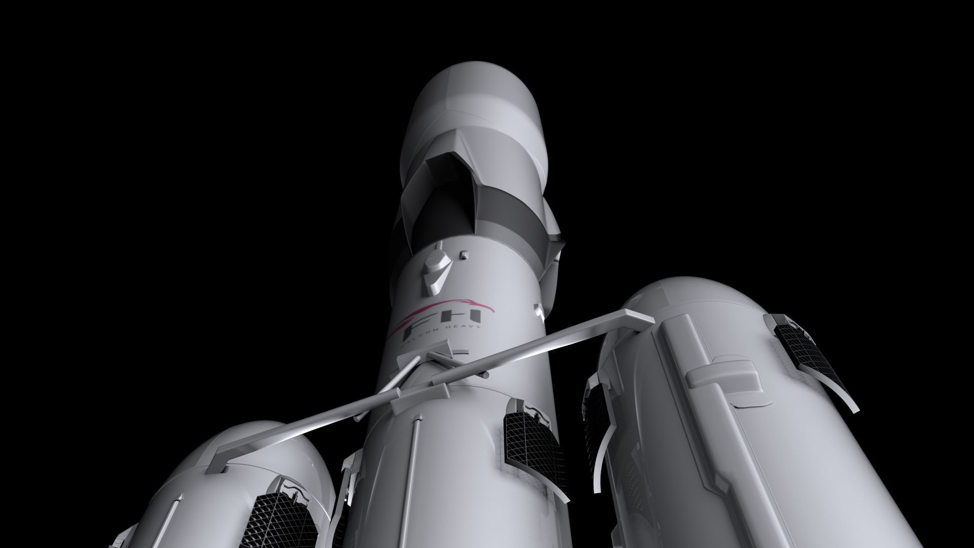 Falcon Heavy Fully Reusable 3D model_12