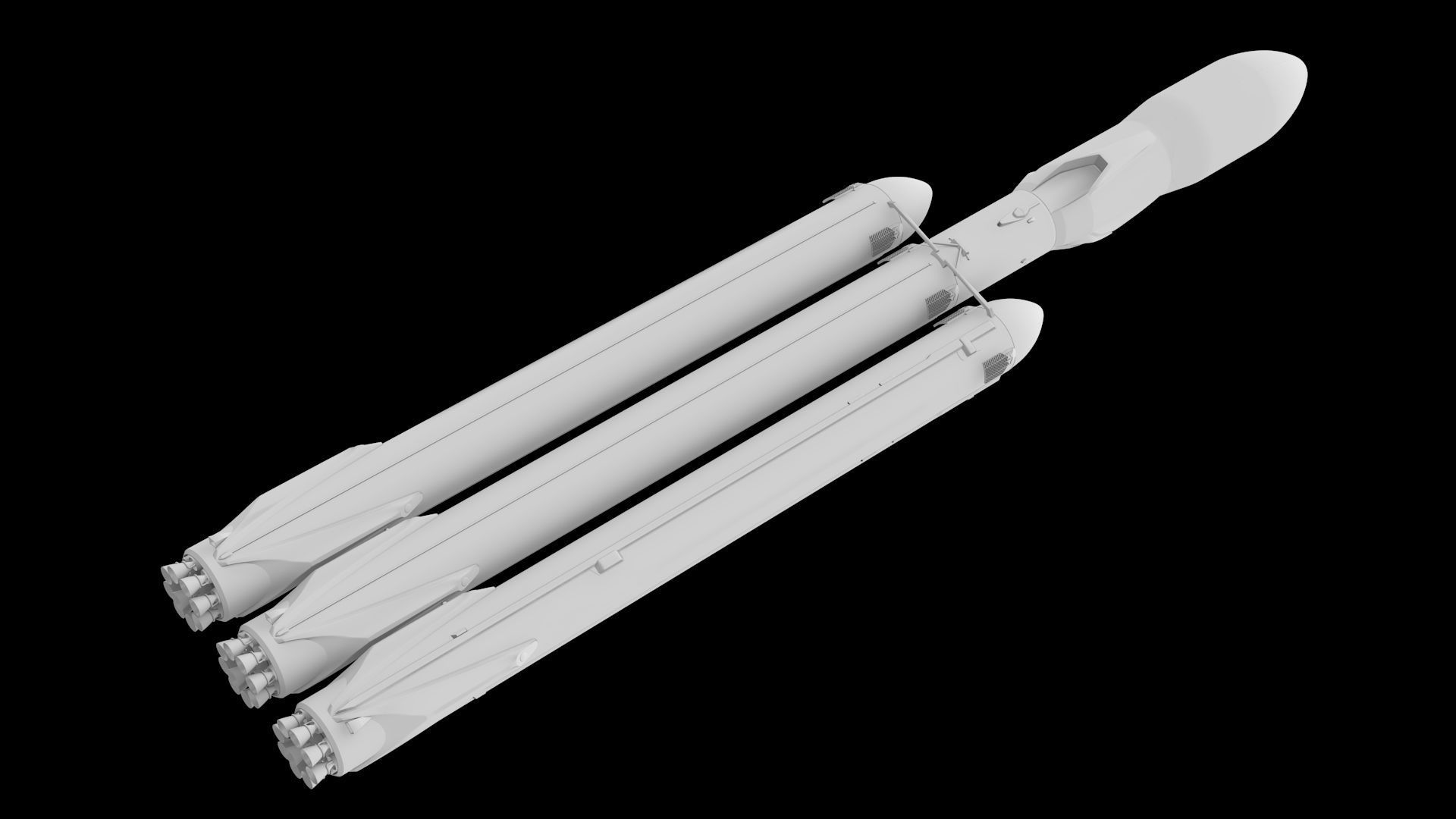 Falcon Heavy Fully Reusable 3D model_9