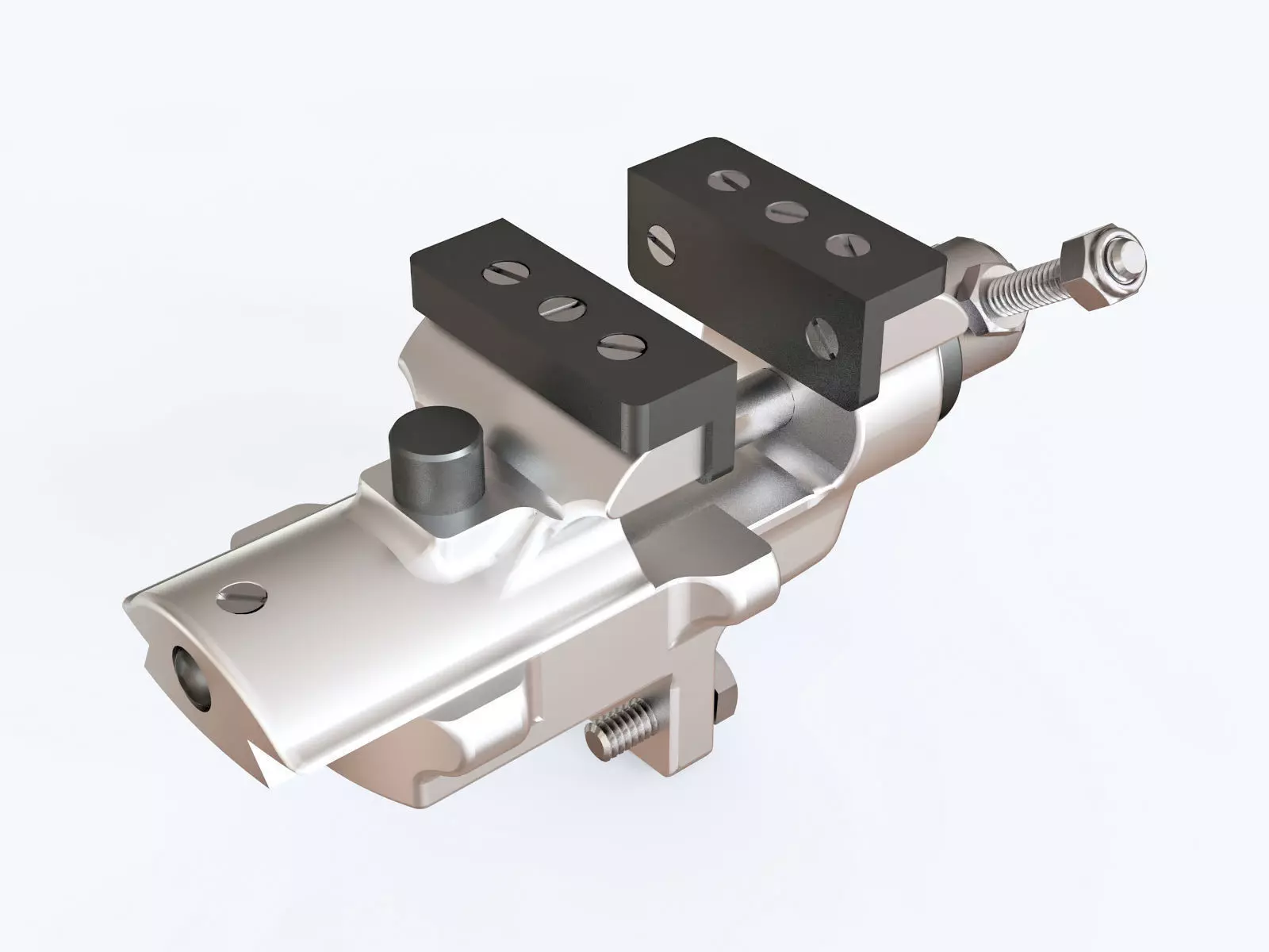Aluminum vise 3D model_0