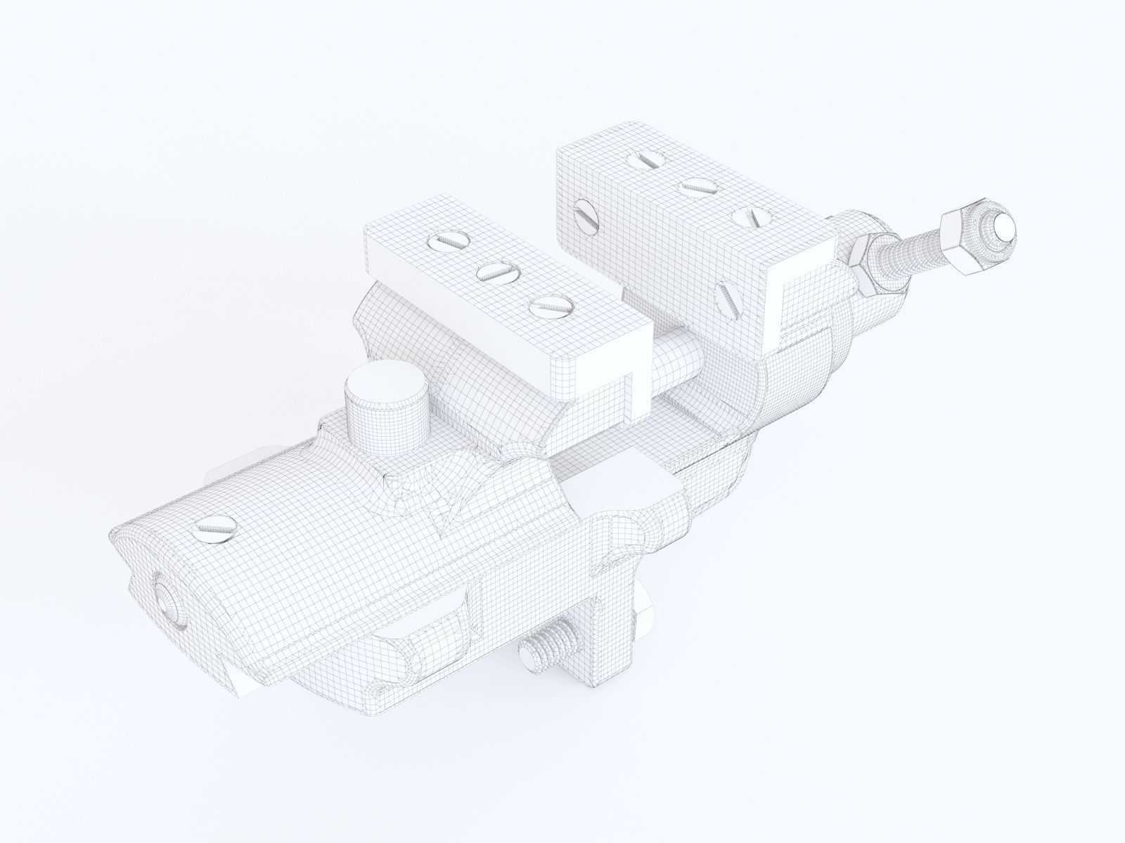 Aluminum vise 3D model_3